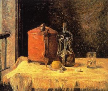 保羅 高更 Still Life with Mig and Carafe 保羅 高更 Still Life with Mig and Carafe